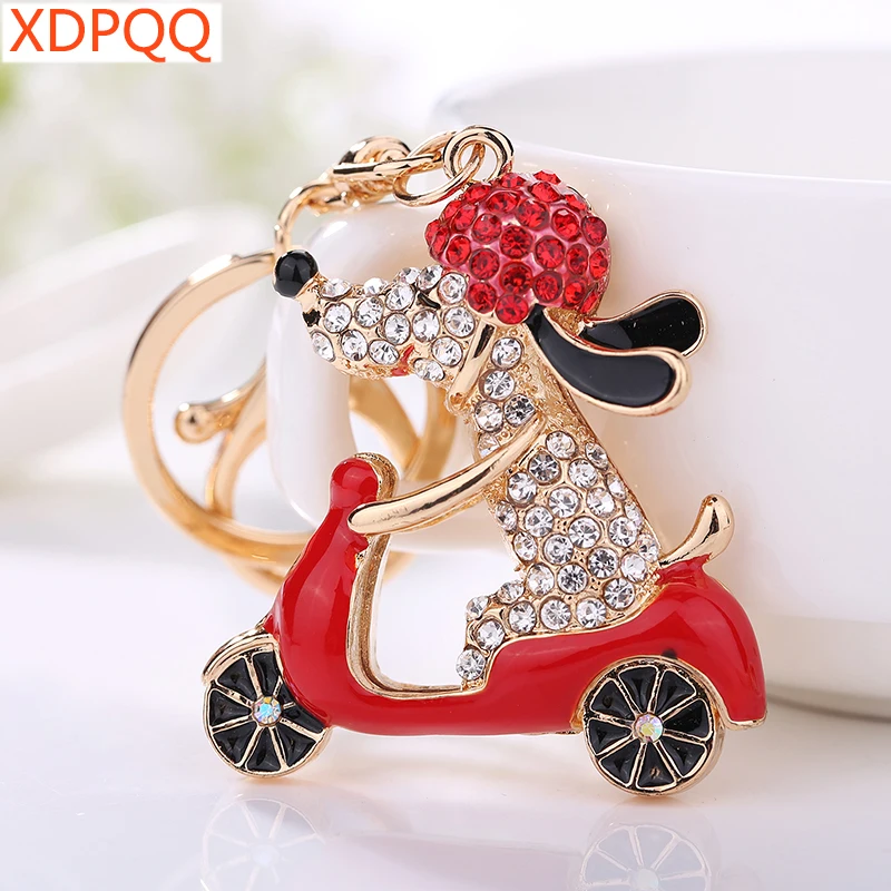 XDPQQ2018, Модный Ювелирный брелок для ключей, женский автомобиль, подвеска на сумку, популярные ювелирные изделия с животными, новинка брелок с изображением щенка