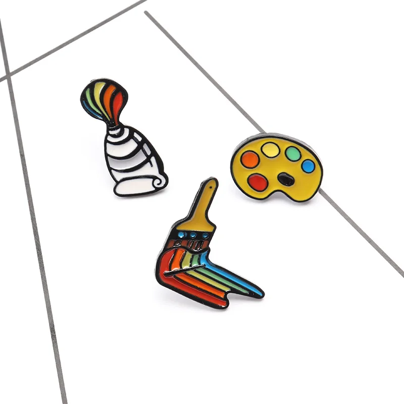 Инструменты для нанесения краски эмалированные булавки палитра кисть-трубка