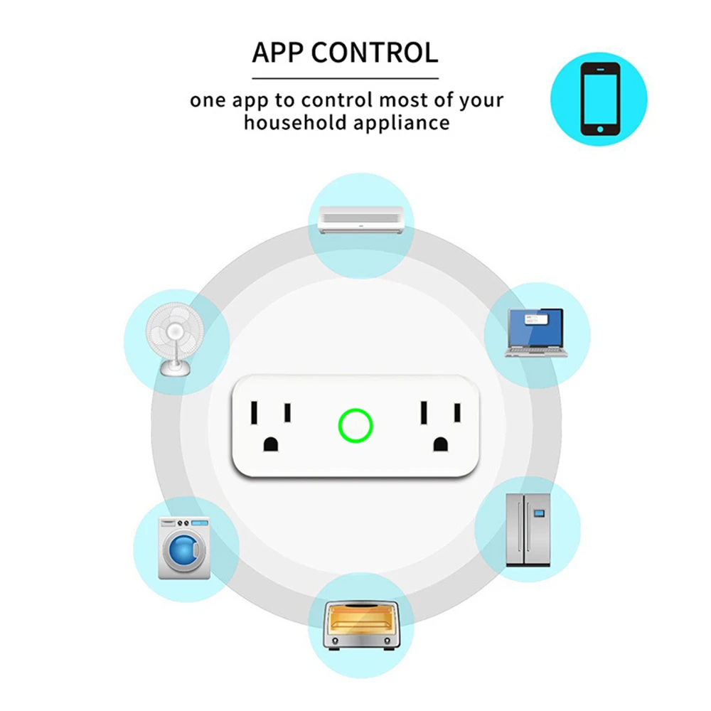 EU US Smart Wifi Power Strip Surge Protector Multiple Power Sockets 4 USB Port Voice Control for Amazon Echo Alexa's Google Home
