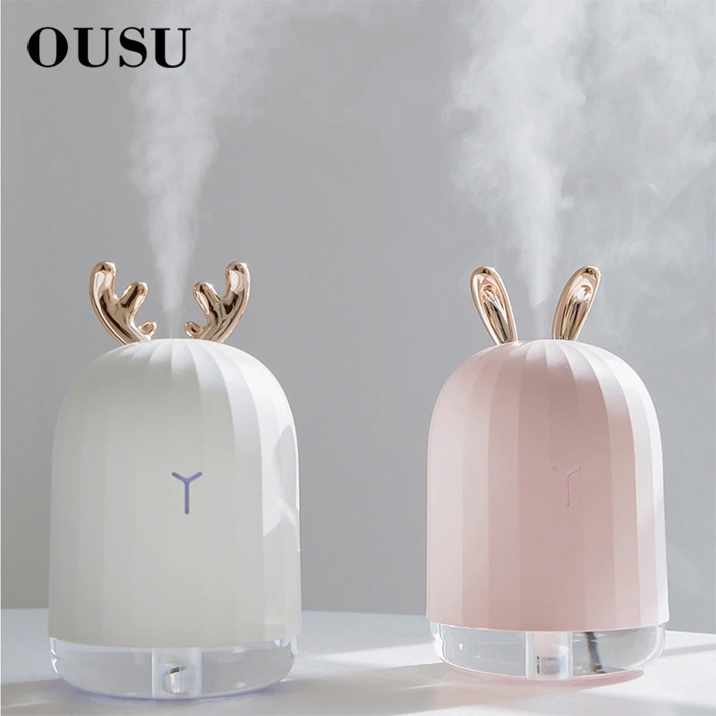 OUSU гаджеты крутая USB Светодиодная лампа 220 мл ультразвуковой увлажнитель воздуха