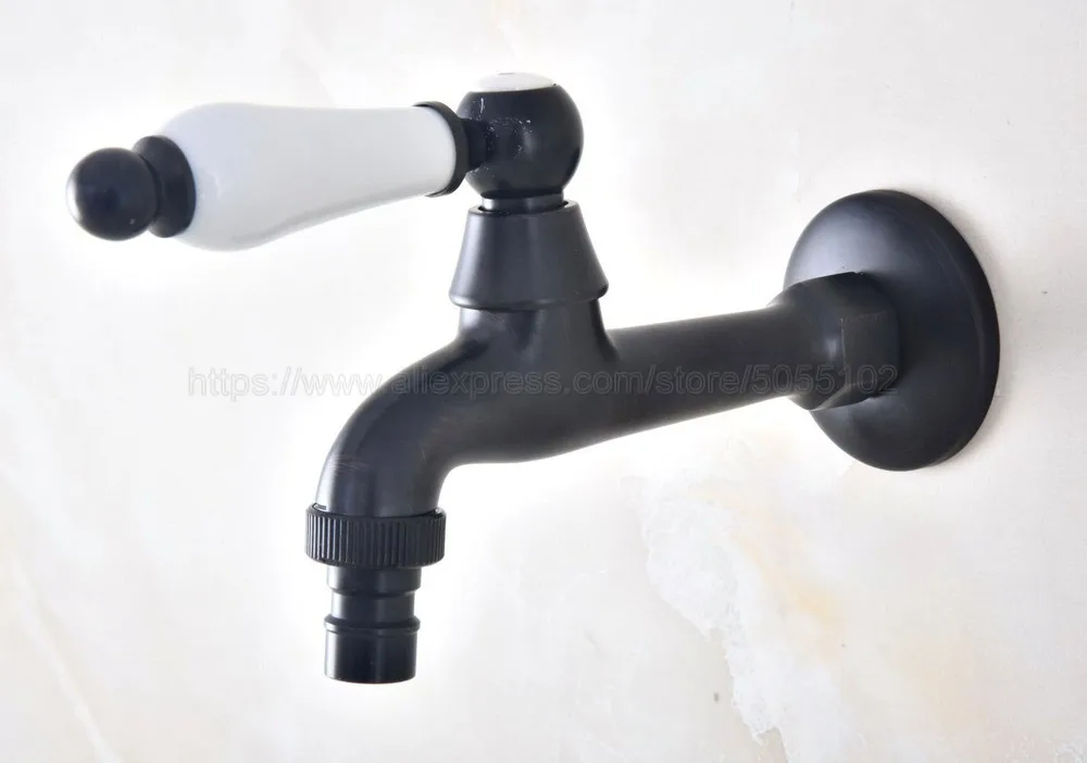 Ванная комната черный одиночный холодный кран настенная стиральная машина