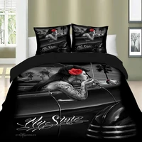 gothic skull sexy girl bedding set adult queen super king double duvet quilt cover set twin full single bedclothes for teen