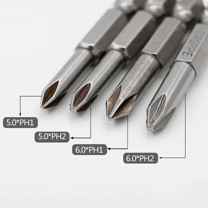 9 шт./компл. 1/4 &quot75 мм PH1 &amp PH2 отвертка Philips bits S2 электрическая дрель из