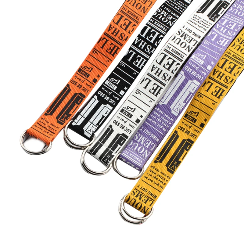 Ремень в Корейском стиле для студентов эластичный брезентовый пояс Харадзюку