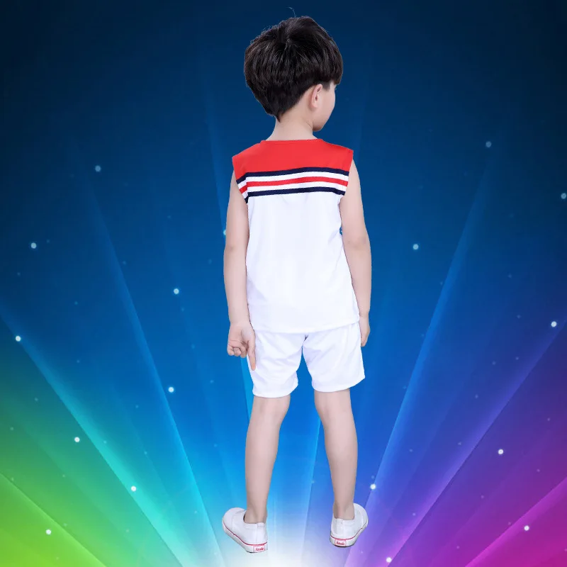 Детский костюм для мальчиков танцевальная одежда аэробики девочек платья