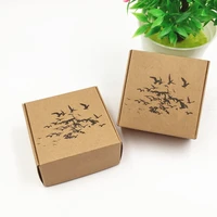 100pcslot brown paper box for wedding favor gift candle candy cream bottle package corrugated boxes free shipping