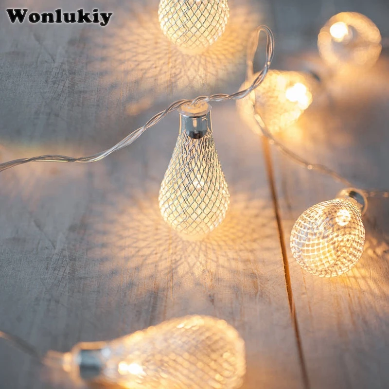 Wonlukiy 3 5 м 20 светодиодов гирлянда 220В 110В Рождественская лампа свадебное украшение
