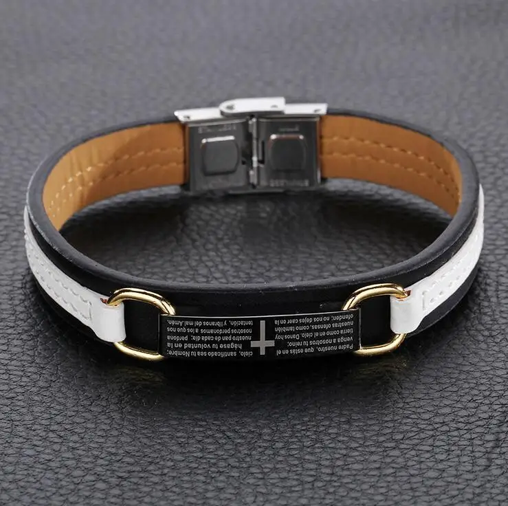 Винтажный Оранжевый браслет из натуральной кожи в стиле панк для мужчин и женщин