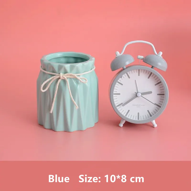 Blue Керамическая кисточка для макияжа, баночки для хранения косметики, органайзер, ручка, держатель для кисти для макияжа, лоток для хранения - Цвет: Blue
