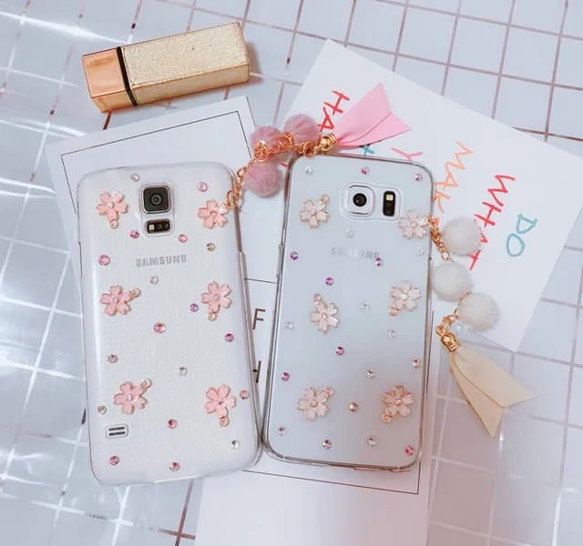 Sakura Cherry Phone Case For Huawei Nova 3 3i 3E 2S 2 Plus Rhinestone Tassel Cover Cases Honor 10 9 Lite |