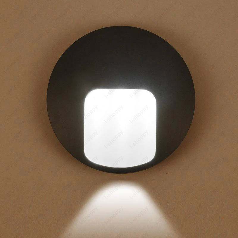 Уличный 3 Вт светодиодный настенный светильник бра водонепроницаемый круглый