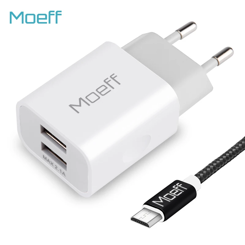Moeff Универсальное зарядное устройство USB 5v2. 1a портативное Micro usb для мобильного