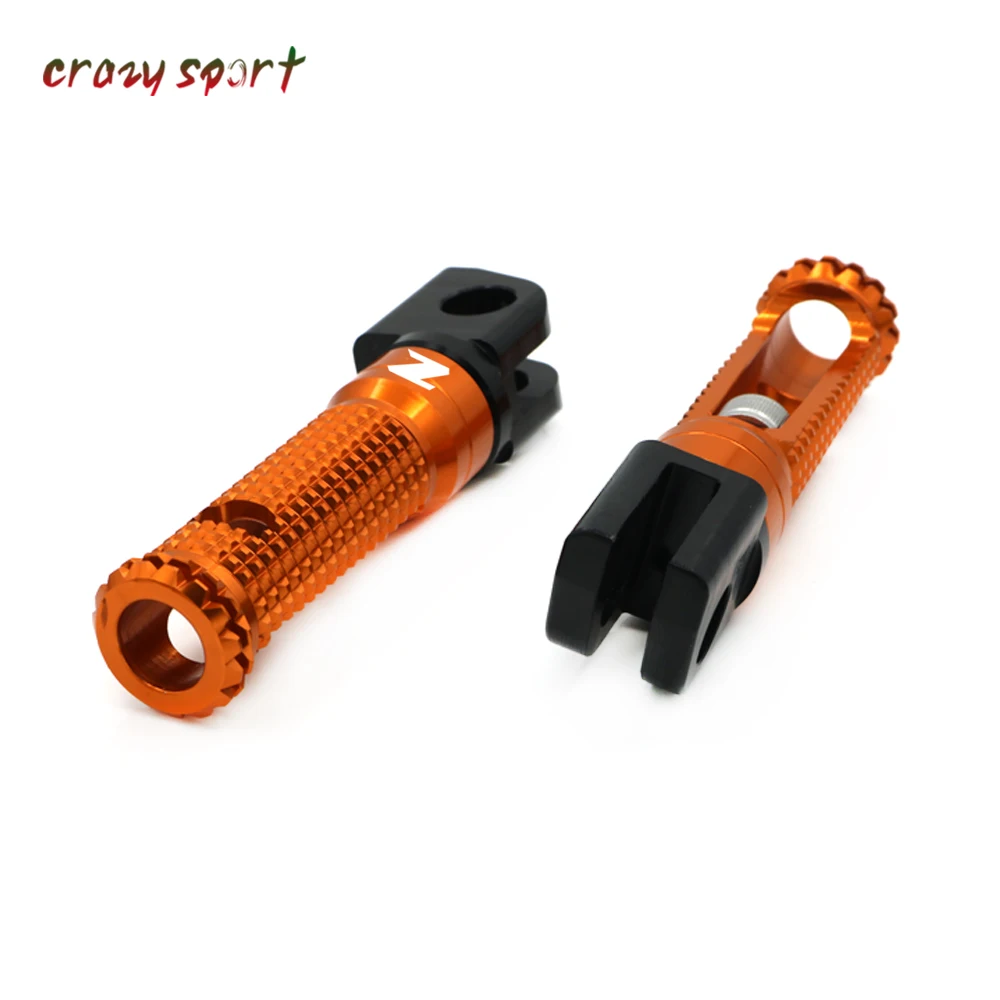 Front Foot Pegs Footrest Adapter For KAWASAKI Z125 Z250 Z300 Z 125/250/300 2013-2018 2017 Motorcycle Rest Rider With Logo | Автомобили и