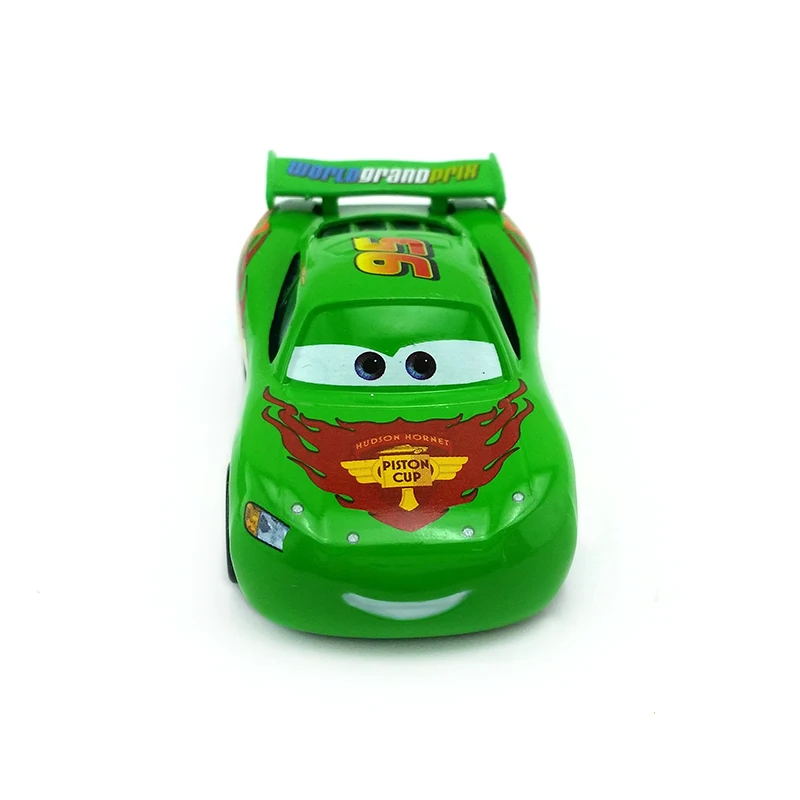Disney Pixar Cars Green Lightning McQueen металлический литой игрушечный автомобиль 1:55 свободный