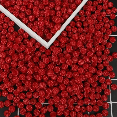 Red 100 шт./лот, высокое качество, цветные 10 мм круглые пластиковые ABS имитация жемчуга, сделай сам, одежда, тканевые бусы, ожерелье, бисер для изготовления ювелирных изделий - Цвет: Red