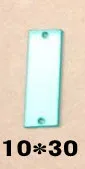 rectangle 10x30mm Пришивные акриловые зеленые зеркальные плоские сзади Кристалл страз Диамант зеркальные бусины с отверстием для DIY свадьбы Алмазная вышивка - Цвет: rectangle 10x30mm