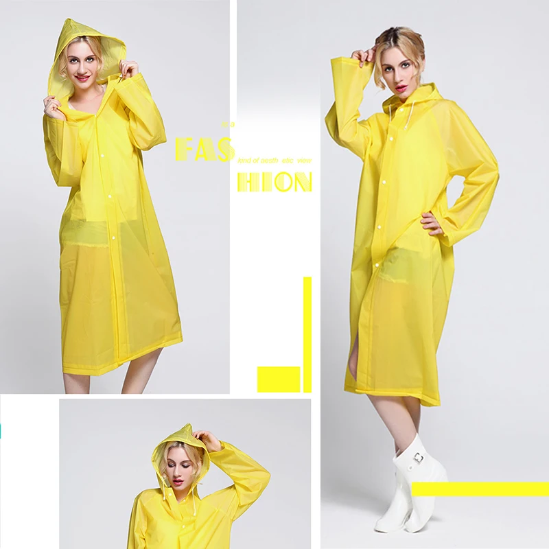 Transparent Raincoat Hoodie Portable Outdoor Travel Hiking Adult Men and Women Are Code Universal Summer Waterproof Rainwear|Плащи| |