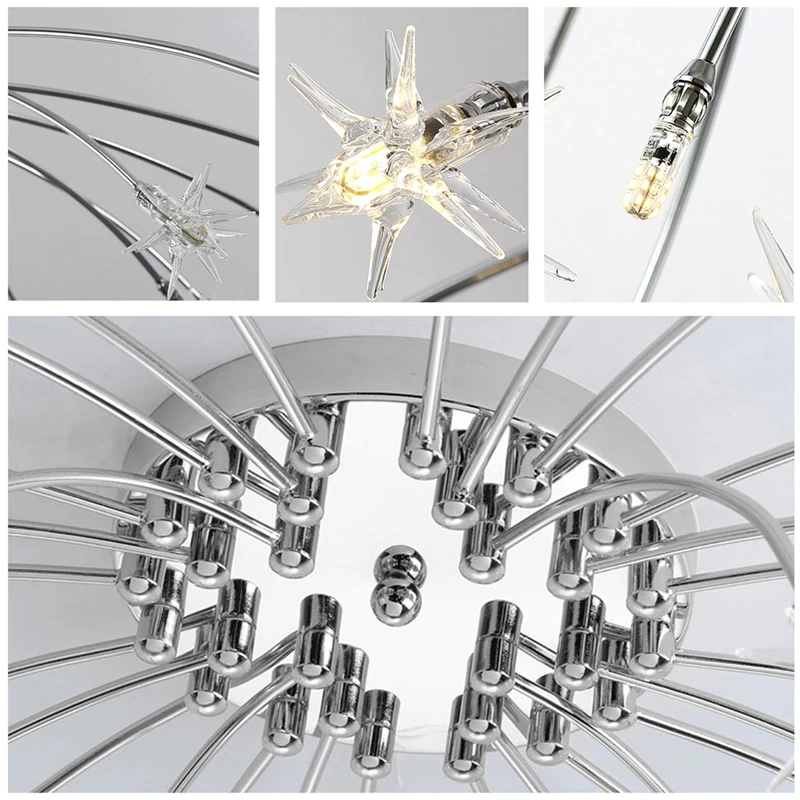 Современные потолочные светильники светодиодная лампа с метеоритными звездами