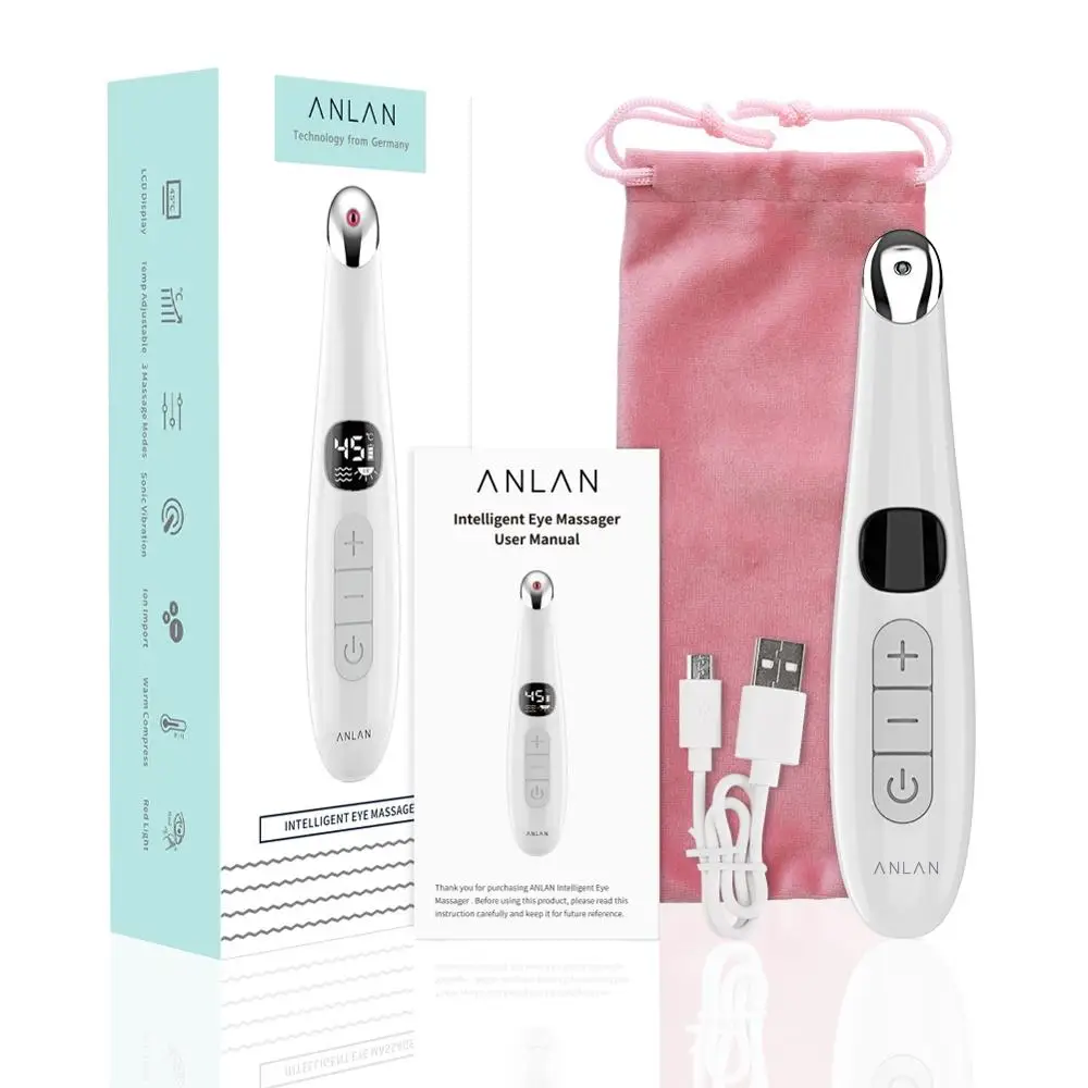 White Mini Electric Vibration Eye Face Massager Anti-Ageing Eye Wrinkle Massager Dark Circle Removal Portable Beauty Care Pen Massage - Цвет: White