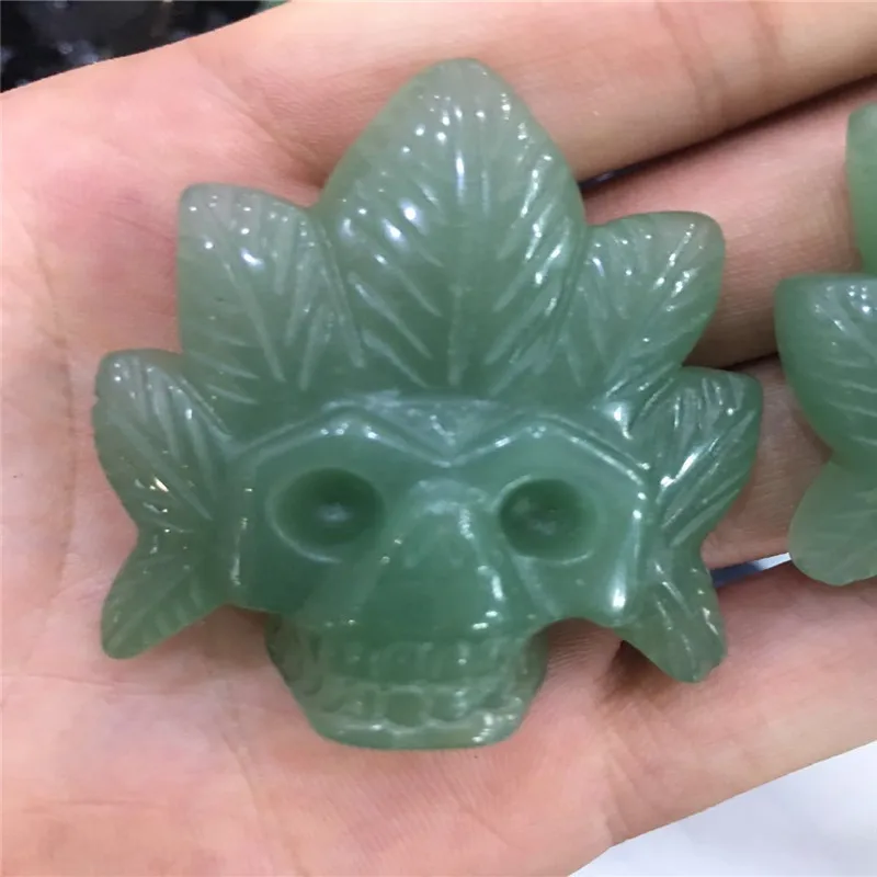 Новый стиль природного dongling jade Резные Хрустальный Череп Indian head кости кость