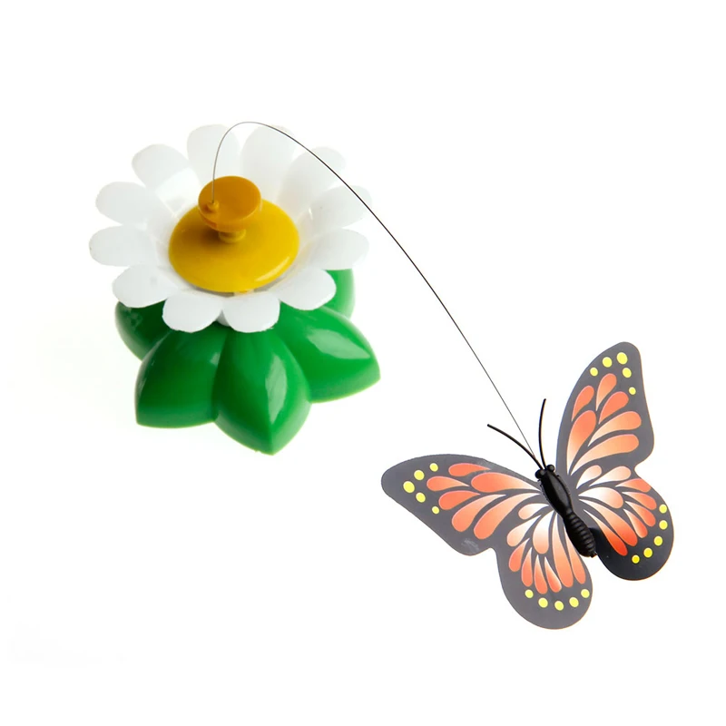 1 шт. электрическая вращающаяся бабочка удочка для кошки забавные игрушки кошек
