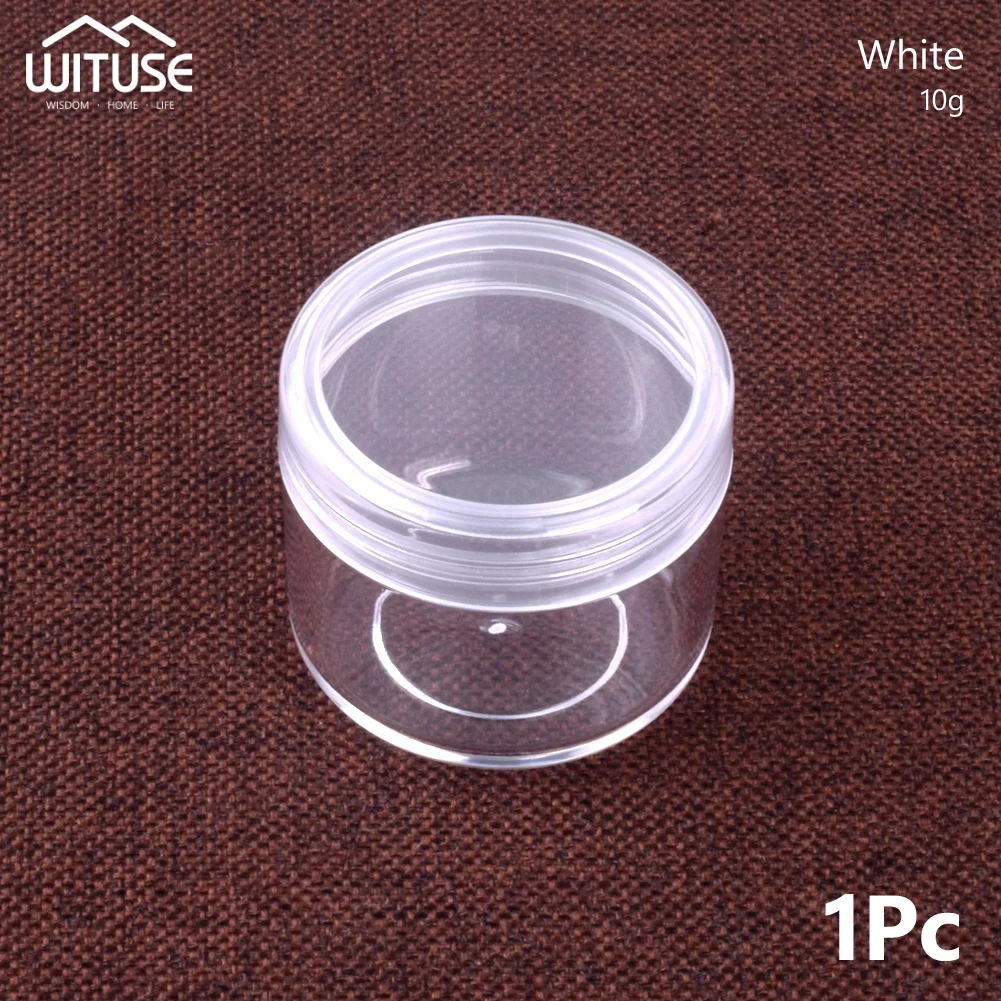10g Transparent 10 г, 15 г, 20 г, пустая прозрачная банка для хранения косметики, банка для теней для век, макияж, крем для лица, бальзам для губ, контейнер, портативная коробка для крема - Цвет: 10g Transparent
