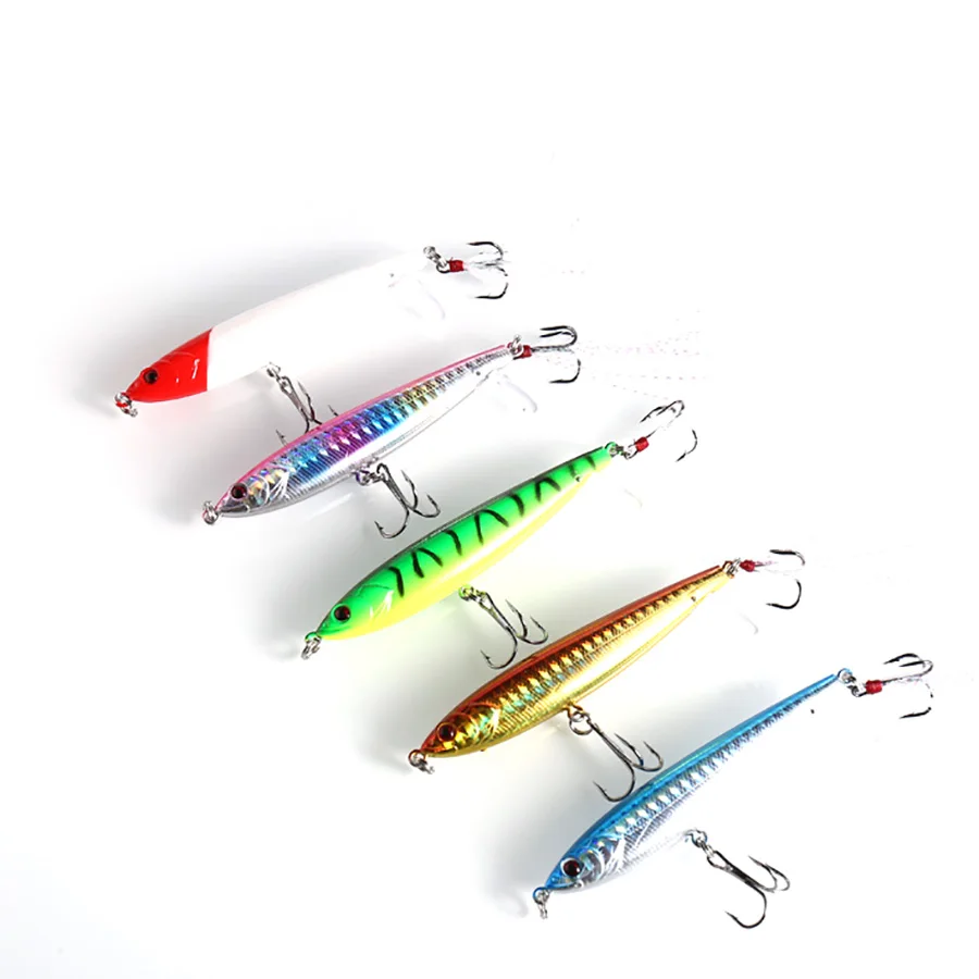 TUYA 1PC Ручка Рыболовная приманка верхняя вода Минноу Искусственная твёрдая приманка Поплавок верхняя вода Хвойная палочка Поппер 9,5 см 13 г.