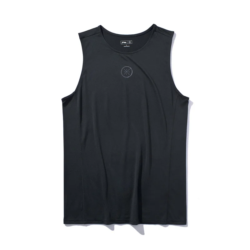 Li-Ning Мужская серия WADE Basketeball Танк Полиэстер Slim Fit комфортная дышащая подкладка спортивные жилеты Топ AVSP085 MBS084 - Цвет: AVSP085-1H