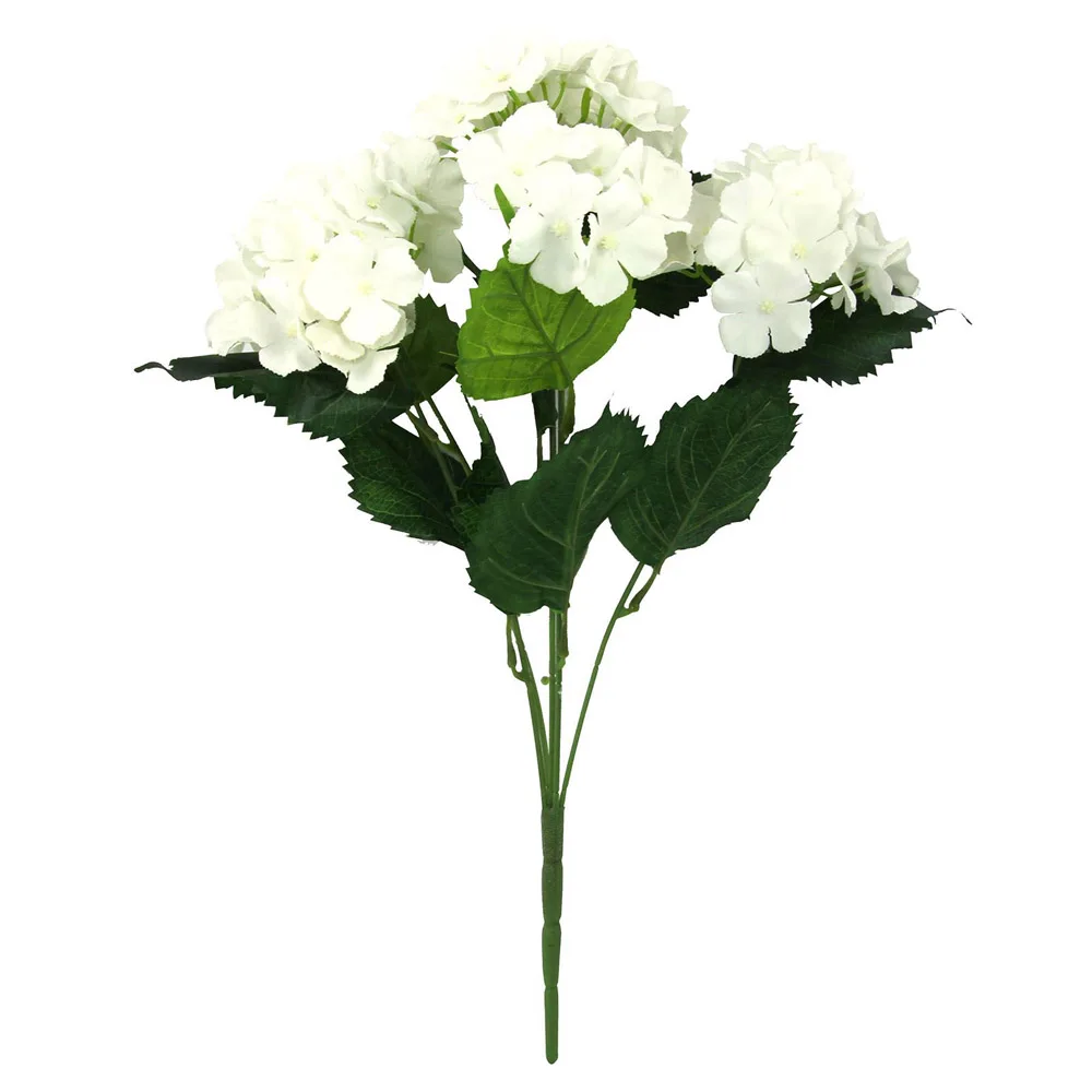 7 веток настоящий сенсорный Искусственный цветок из шелка Гортензия лист