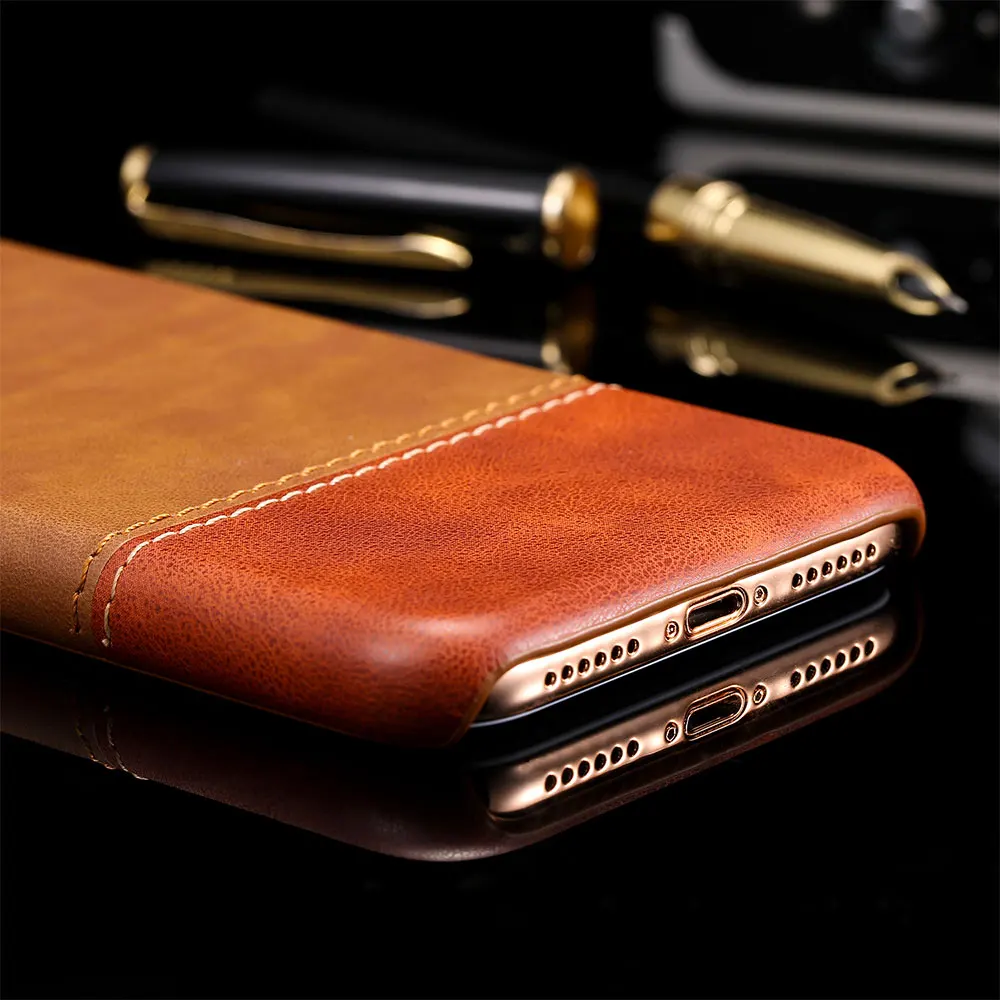 Кожаный чехол KISSCASE для iPhone X XS XR MAX 7 8 Plus ударопрочный Тонкий 6 6S чехлы задней панели
