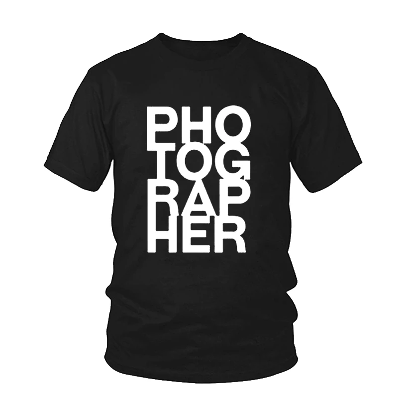 Фотографа с буквенным принтом Футболки Для Женщин летние топы коротким рукавом