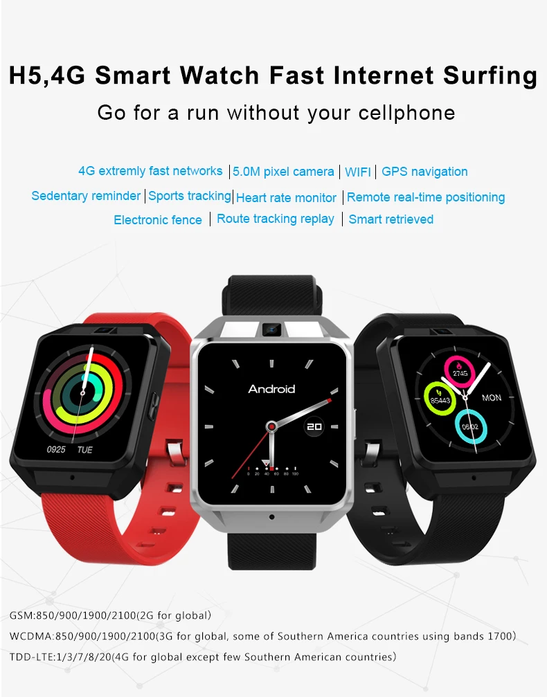 Microwear H5 smart watch мужские шагомер Android 6,0 Smartwatch MTK6737 gps 4G WI-FI сердечного ритма smart watch наушники Камера