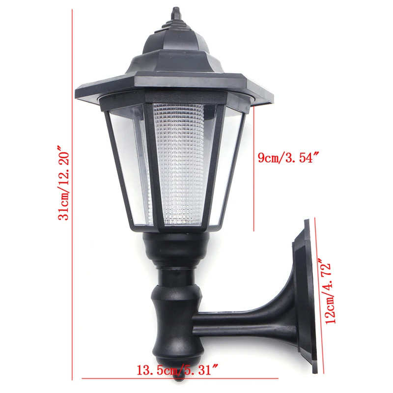 Solar Power LED Light Path Way Wall Landscape Mount Garden Fence Lamp Outdoor | Освещение