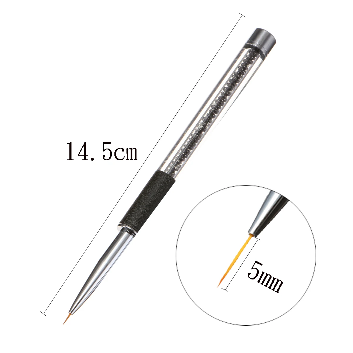 Кисть для маникюра с жемчужной ручкой 5/7/9/11 мм|liner brush|with capnail art painting brush |