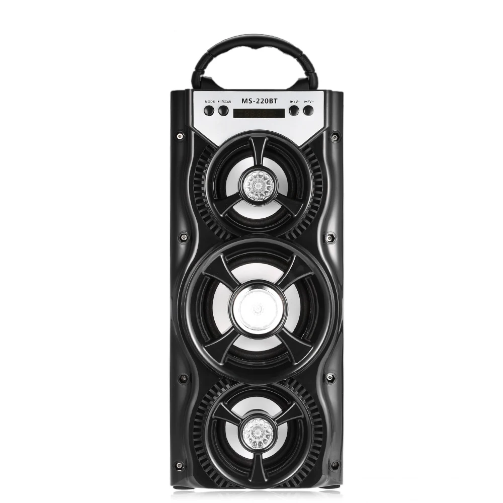 Mesuvida MS-220BT беспроводной Bluetooth динамик СВЕТОДИОДНЫЙ Портативный Hi-Fi бас с AUX USB