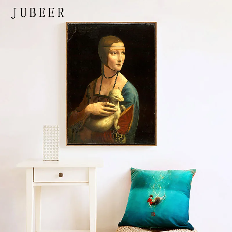 Да Винчи картина маслом леди с Ermine стены искусства Девы и ребенка св. Анны