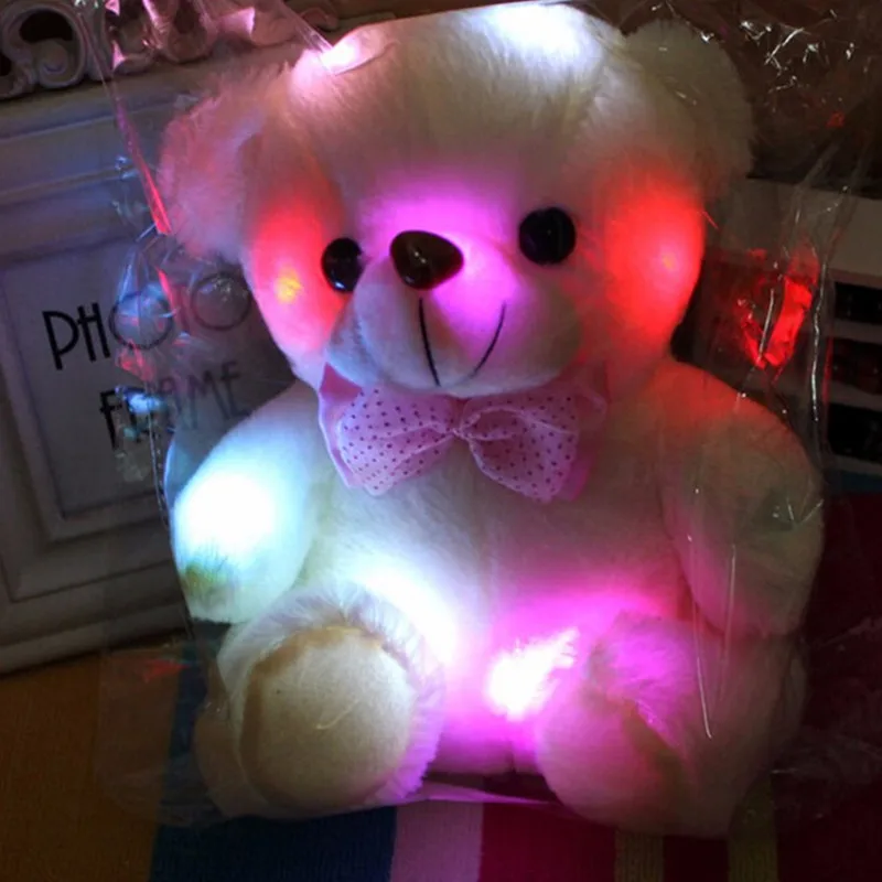 1pc 25cm Luminous Plush Teddy Bear Toys Gleamy Animal Doll Best Birthday Gift For kids Glowing | Игрушки и хобби