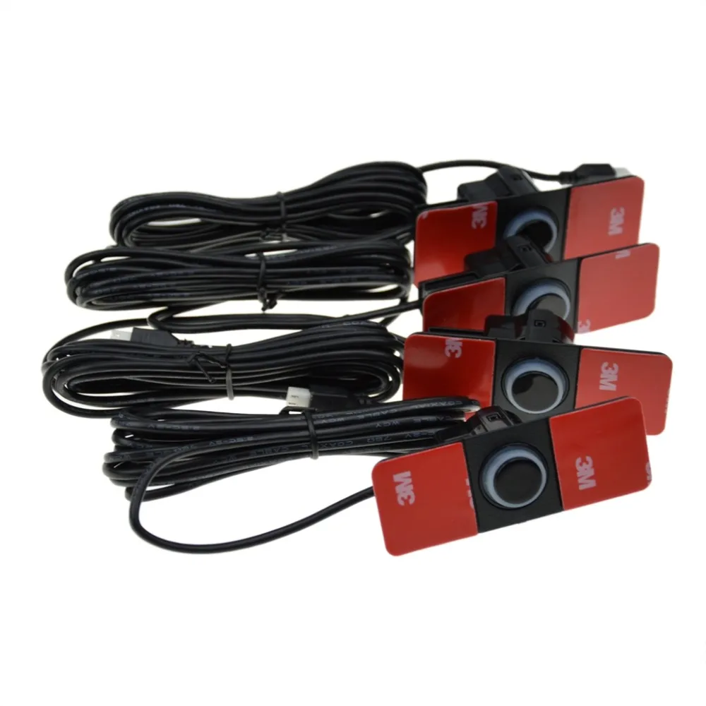 Парктроника 4 черные/Серебристые/белые плоские датчики 13 мм парковочные радар