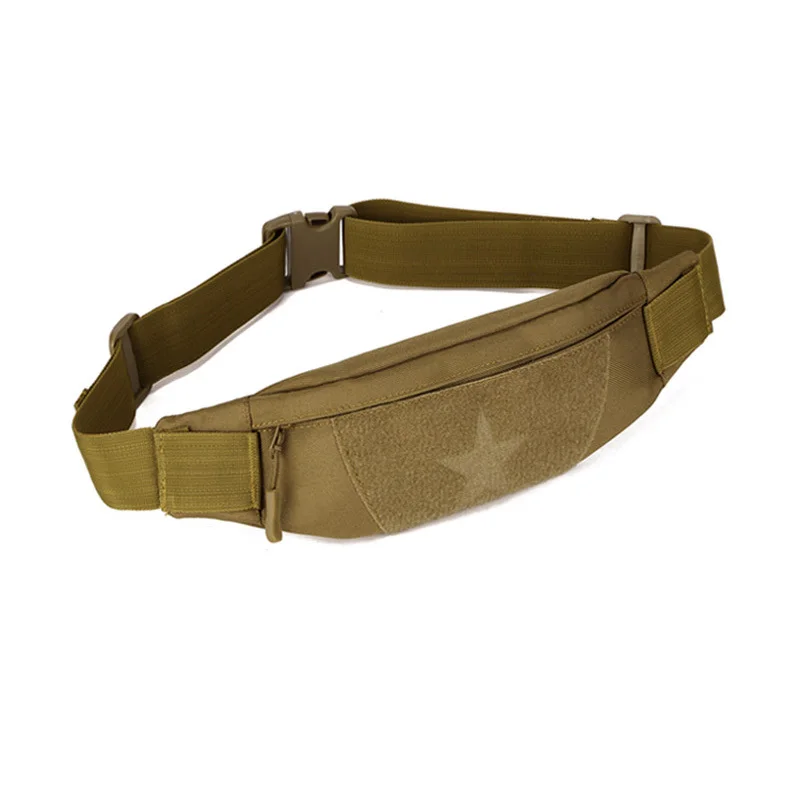 

Men Durable Nylon Fanny Bag Running Waist Pack Belt Hip Bum Military Designer Male Antitheft Star Assault Molle Bag New