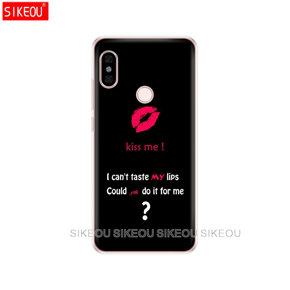 Силиконовый чехол для телефона Xiaomi redmi 5 4 1 1s 2 3 3s pro PLUS note 4X 4A 5A Kiss me губы помада