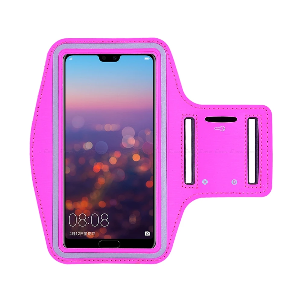 Спортивный тренировочный спортивный Чехол-держатель для телефона HuaWei P30 P20 Pro P10 P9 P8 Lite Mini Plus GR5 чехол на руку - Цвет: Rose