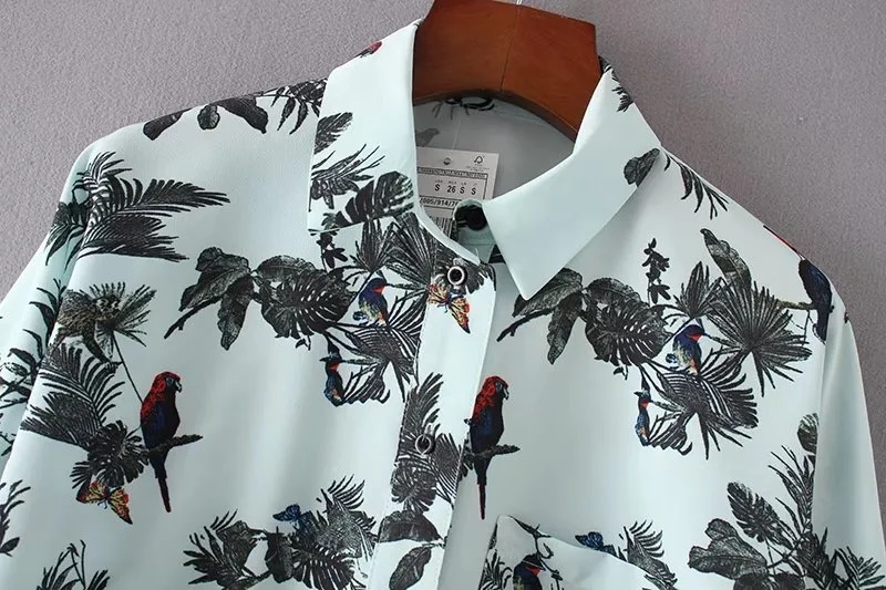 VOGUE! Новая женская рубашка на пуговицах с коротким рукавом и принтом в виде