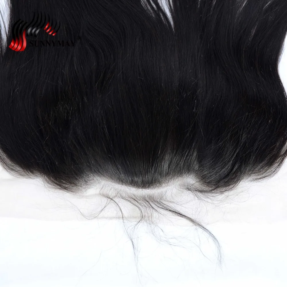 Sunnymay Transparent Lace Frontal 13x6 Body Wave Indian Virgin Hair Pre Plucked Natural Hair Line Lace Frontal Closure Baby Hair