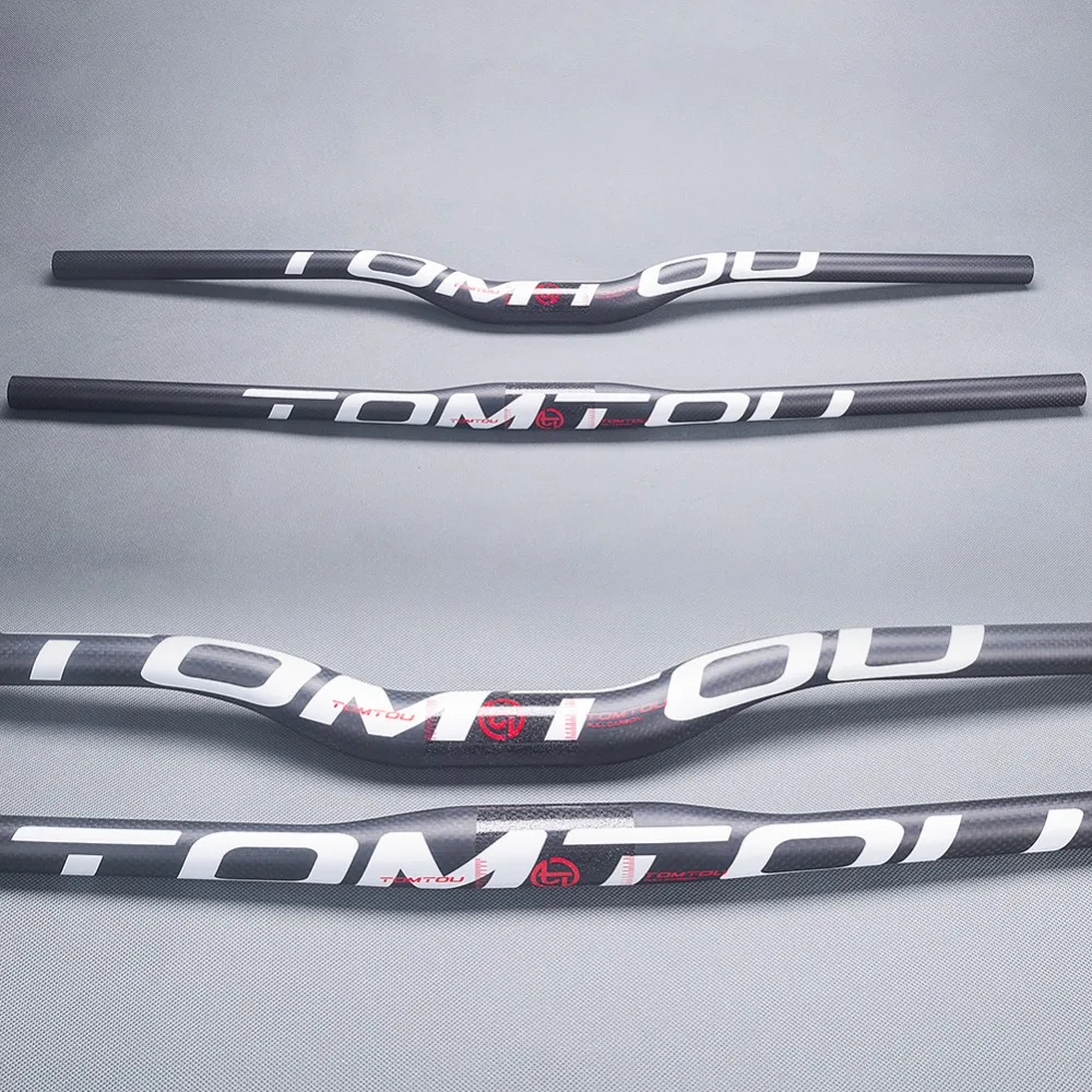 Белый матовый руль для горного велосипеда TOMTOU из углеродного волокна 3K|handlebar rise|mtb