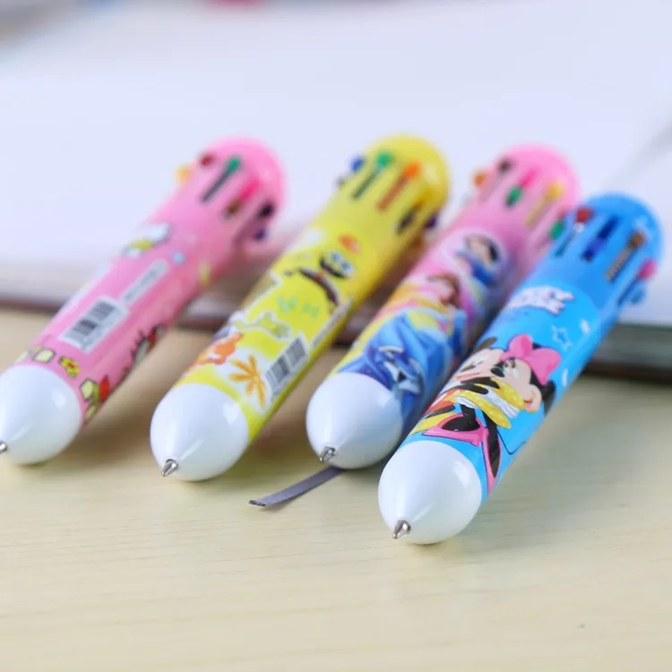 4 шт./лот kawaii Прекрасный мультфильм 10 видов цветов шариковая ручка с несколькими