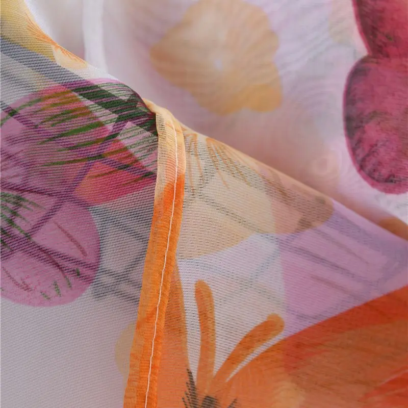 1 шт./лот 2 7 м разноцветные бабочки полиэстер печатные марлевые шторы для домашнее