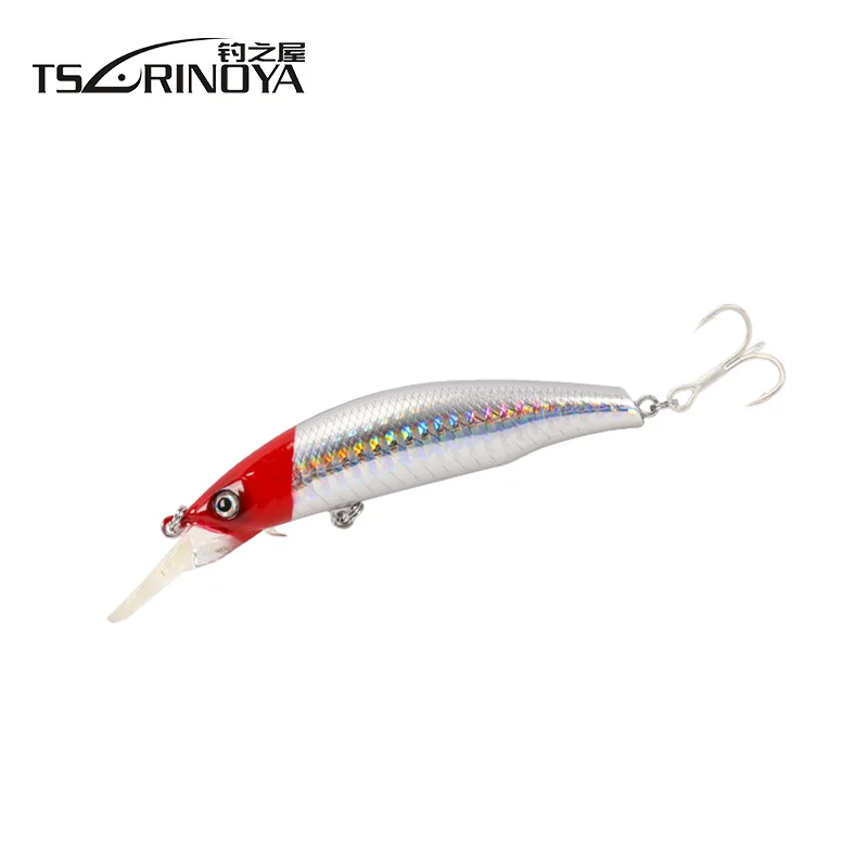 Tsurinoya 105 мм 17 г жесткая Рыболовная Приманка Minnow тройные Крючки 3D глаза двойные
