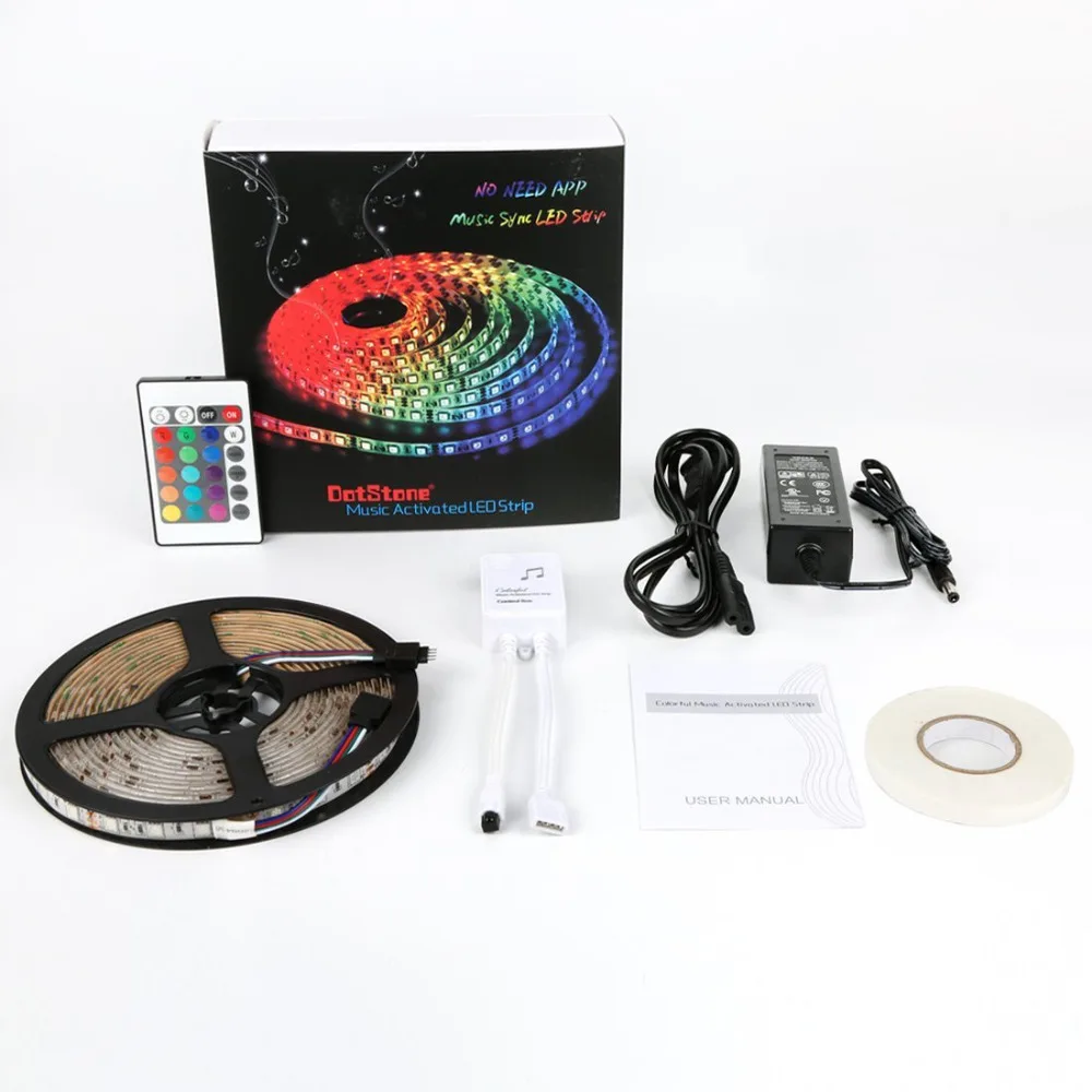 Bluetooth Светодиодные ленты свет 32.8ft/10 м Гибкая RGB комплект 5050 SMD 600 светодиодный s