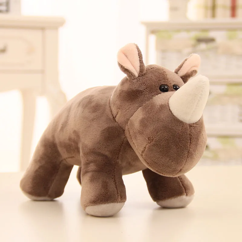 1PC High Quality Simulation Rhinoceros Plush Toy Baby Sleeping Appease Stuffed Toys Doll Kids Christmas Birthday Gift Home Decor | Игрушки и