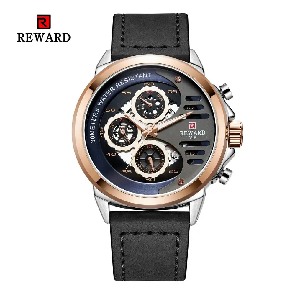Модные Повседневные часы с большим циферблатом мужские водонепроницаемые